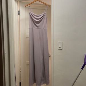 Birdy Grey maxi dress w/ slit, in lavender. Flattering, stretchy & comfortable!